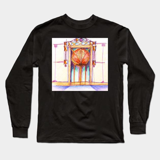 crazy door 1. rising sun Long Sleeve T-Shirt by terezadelpilar